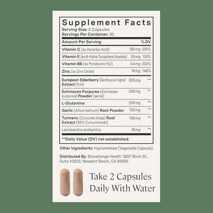 Natural Daily Immune Booster Supplement 60 Capsules