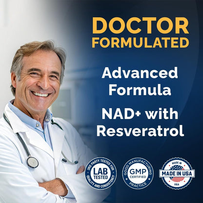 Anti Aging NAD+ Supplement with Resveratrol Capsules