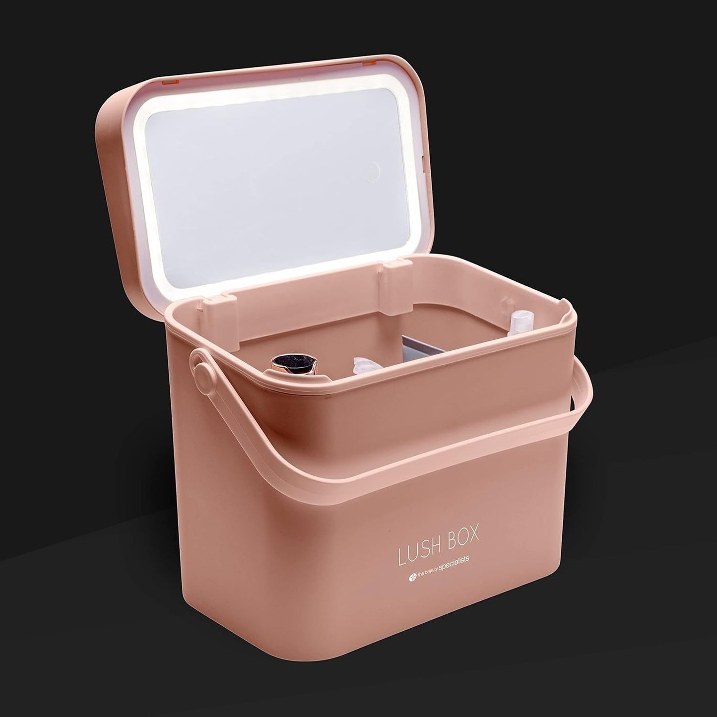 Compact Travel Makeup Case with LED Mirror
