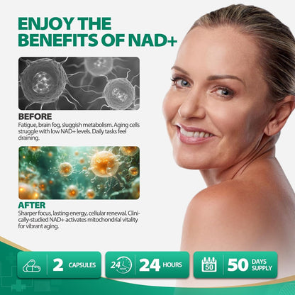 Premium NAD+ Booster Supplement Capsules