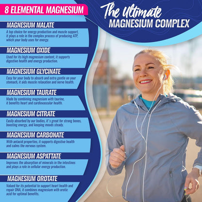 High Strength Magnesium Tablets for Energy and Fitness