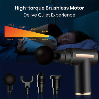 Compact Electric Massager Gun - Rechargeable Deep Tissue Massage Tool