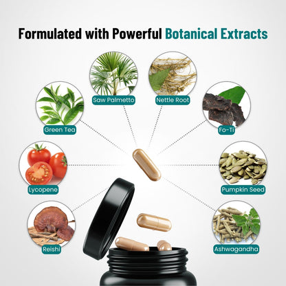 Natural Hair Growth Supplement for Men - 90 Capsules