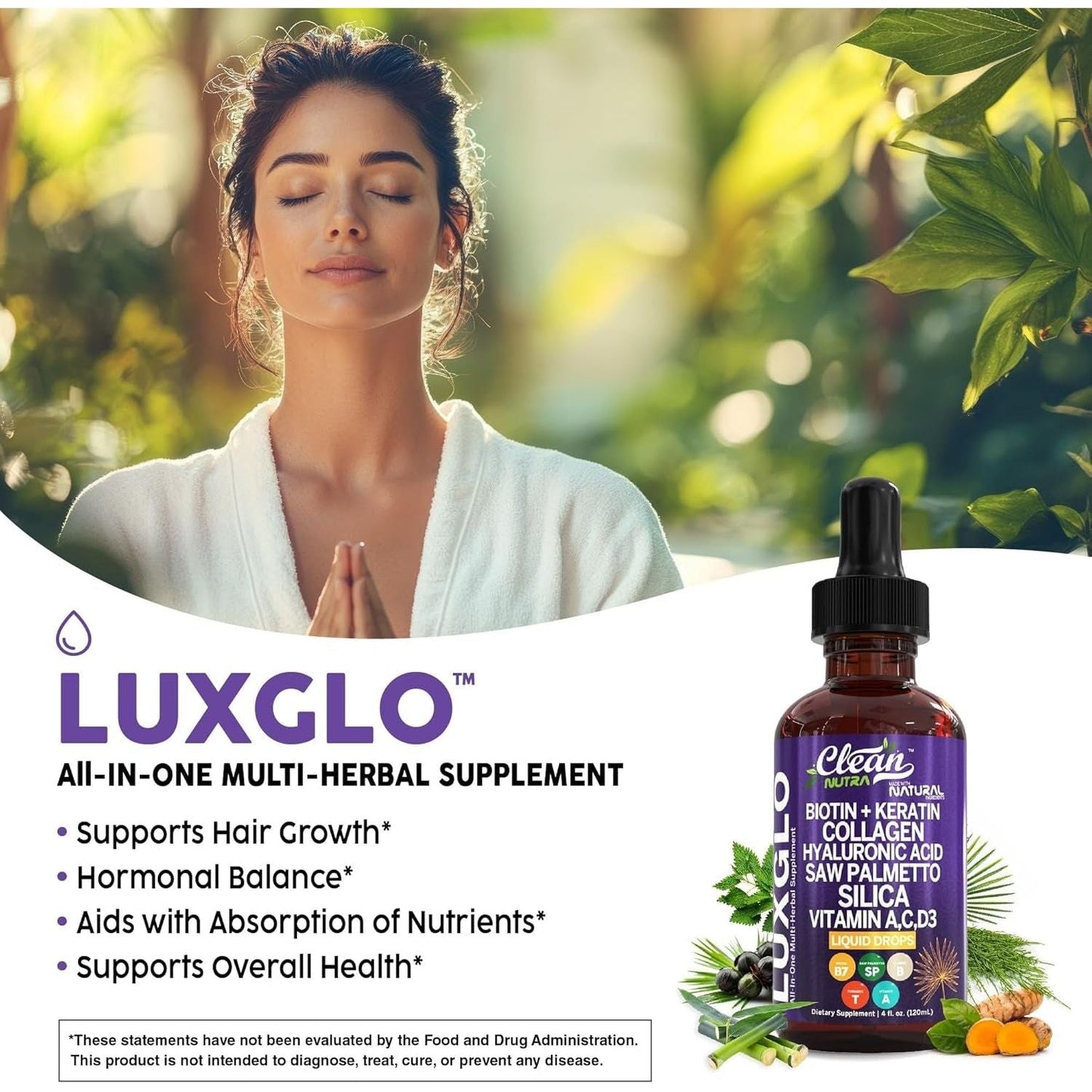Natural Beauty Liquid Supplement for Hair Skin Nails