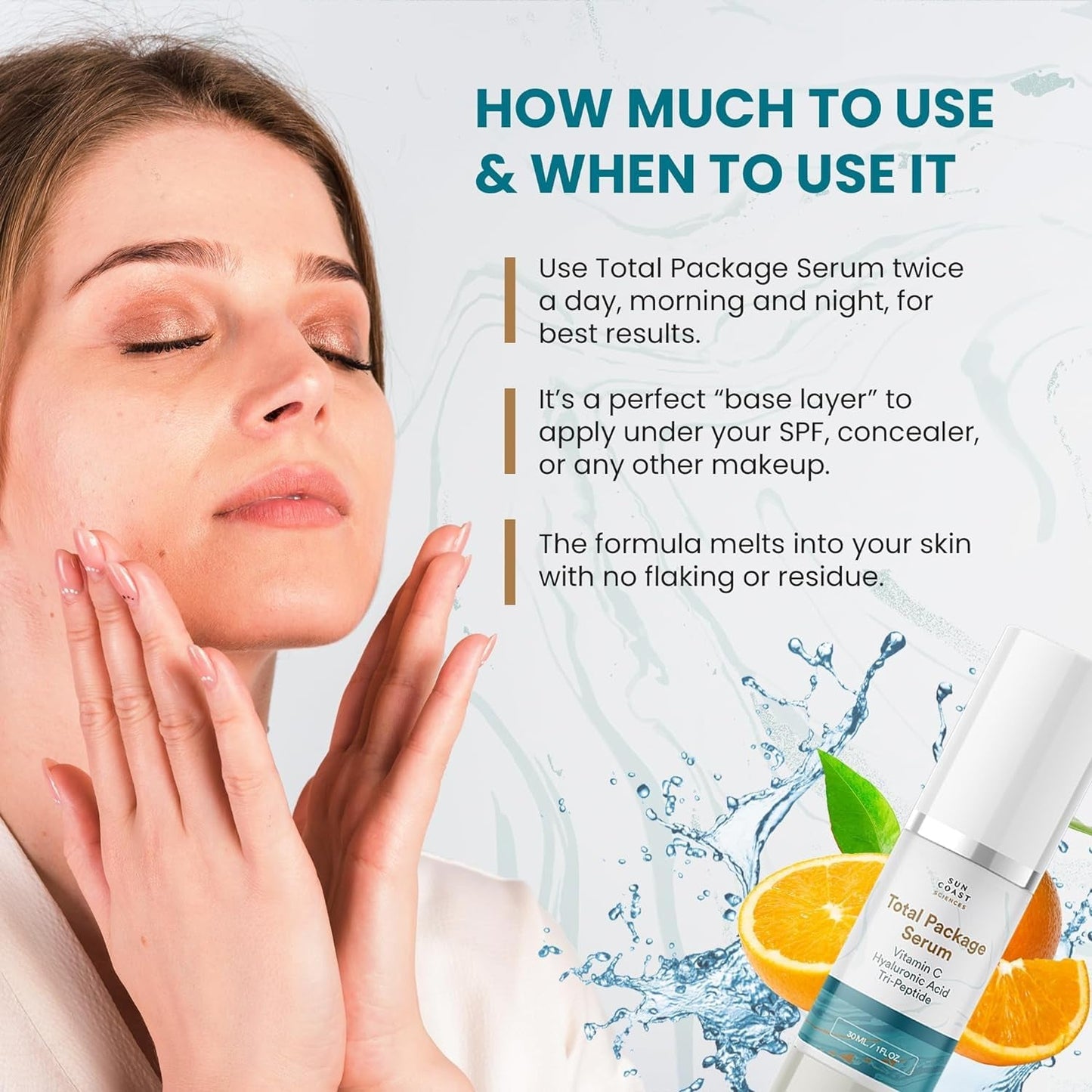 Advanced Anti Aging Face Serum 30ml with Peptides and Vitamin C