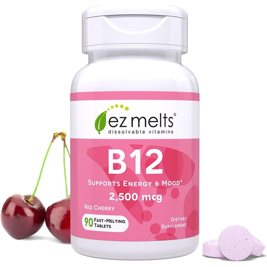 Easy Absorb Vegan B12 Tablets for Energy & Focus - Mycosmeticslondon