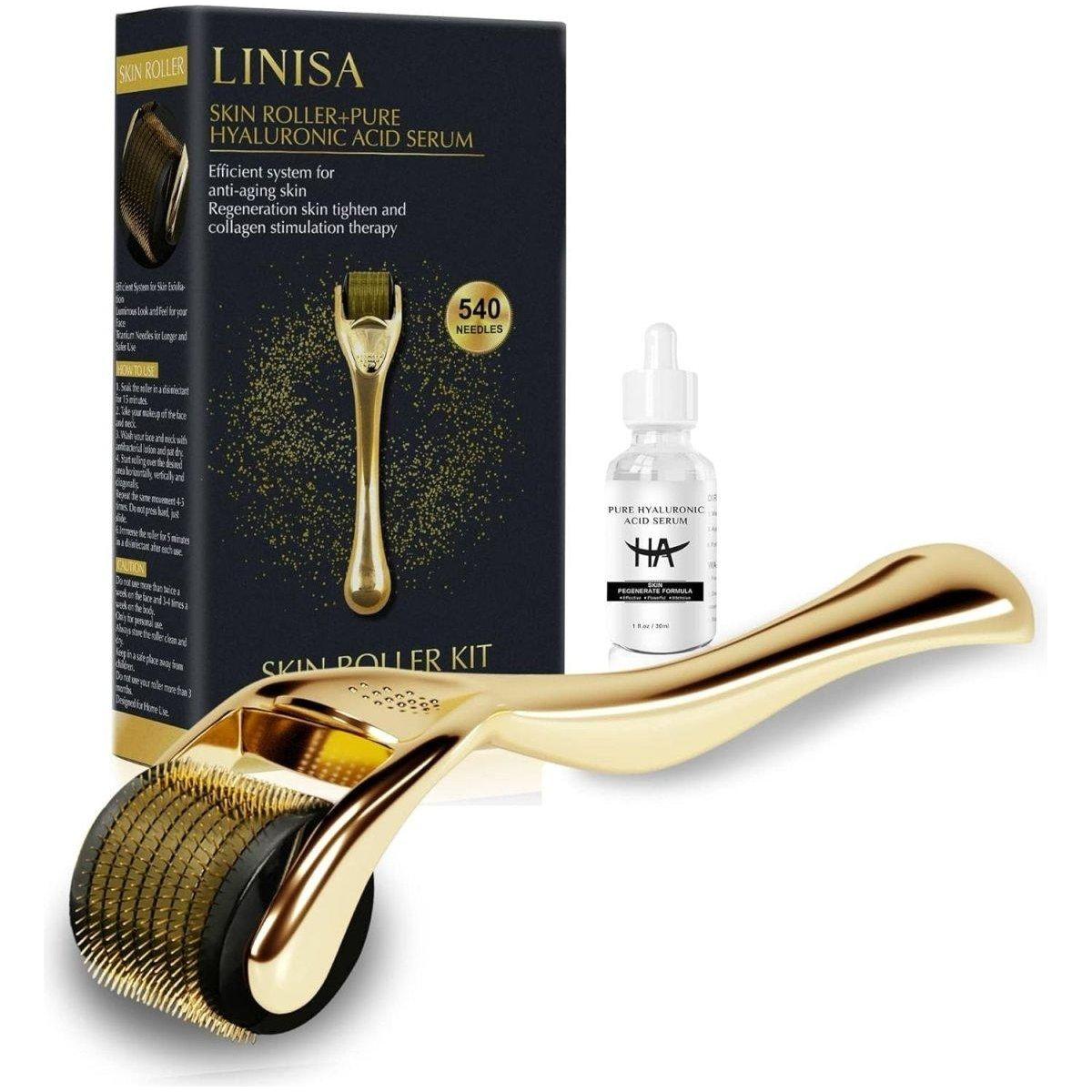 Anti Aging Skin Care Set - Roller and Vitamin C Serum - Mycosmeticslondon