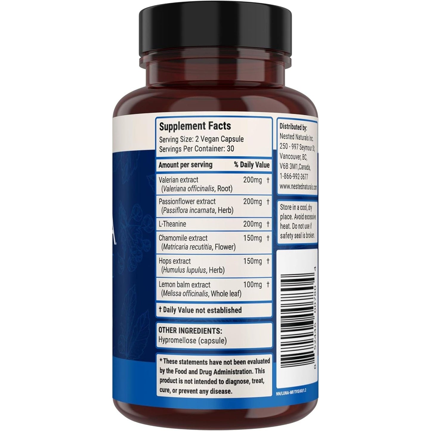 Calming Night Time Sleep Aid - 60 Herbal Capsules