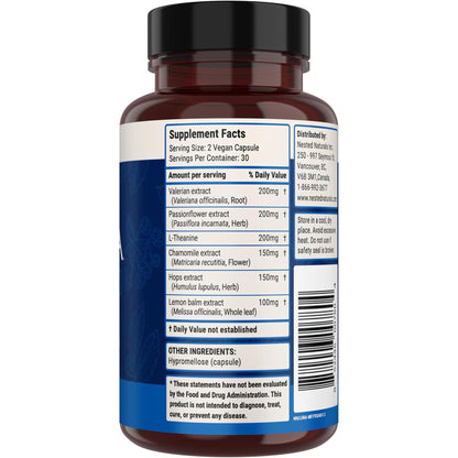 Calming Night Time Sleep Aid - 60 Herbal Capsules