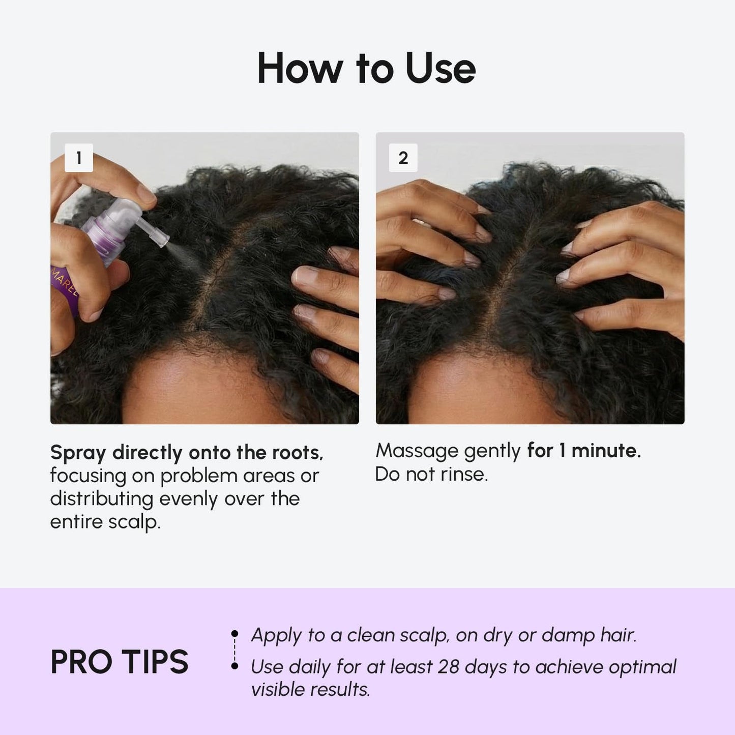 Natural Hair Regrowth Spray for Thinning Hair