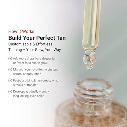 Natural Glow Self Tan Drops - 30ml Hydrating Facial Serum