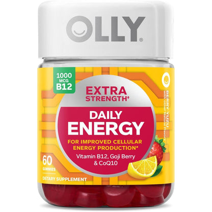 Powerful Daily Boost Gummies, Caffeine Free - 60 Pack - Mycosmeticslondon