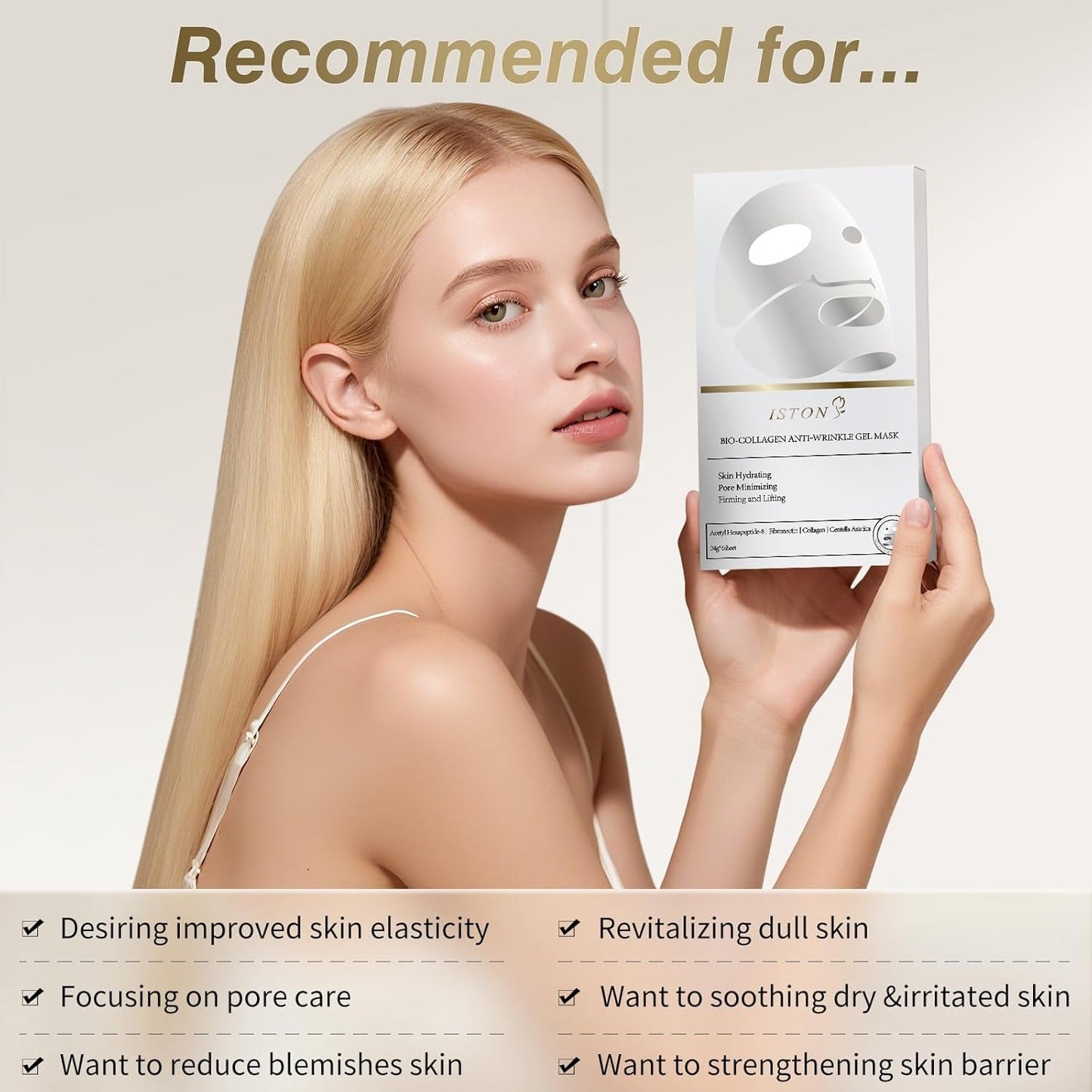 Nourishing Collagen Face Mask - 6 Pack, Hydrating & Anti-Aging