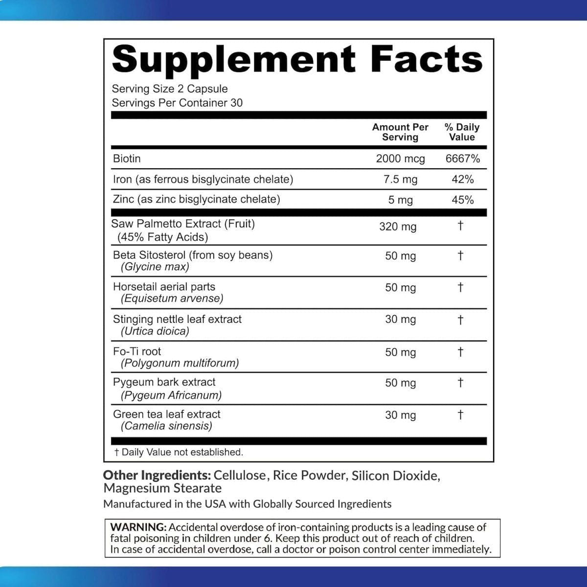 Natural Hair Growth Supplement for Thicker Hair