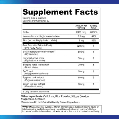 Natural Hair Growth Supplement for Thicker Hair