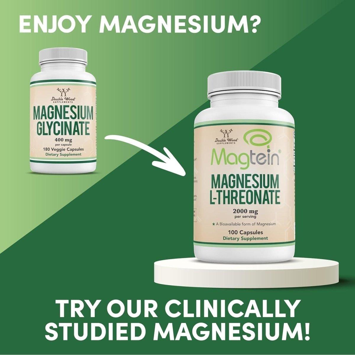 High Strength Magnesium Glycinate Vegan Capsules 400mg