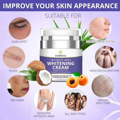 Gentle Skin Brightening Cream for Sensitive Areas