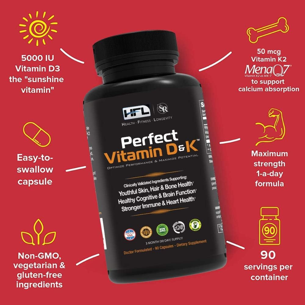 Strong Vegan D3 & K2 Supplement - 3 Month Supply
