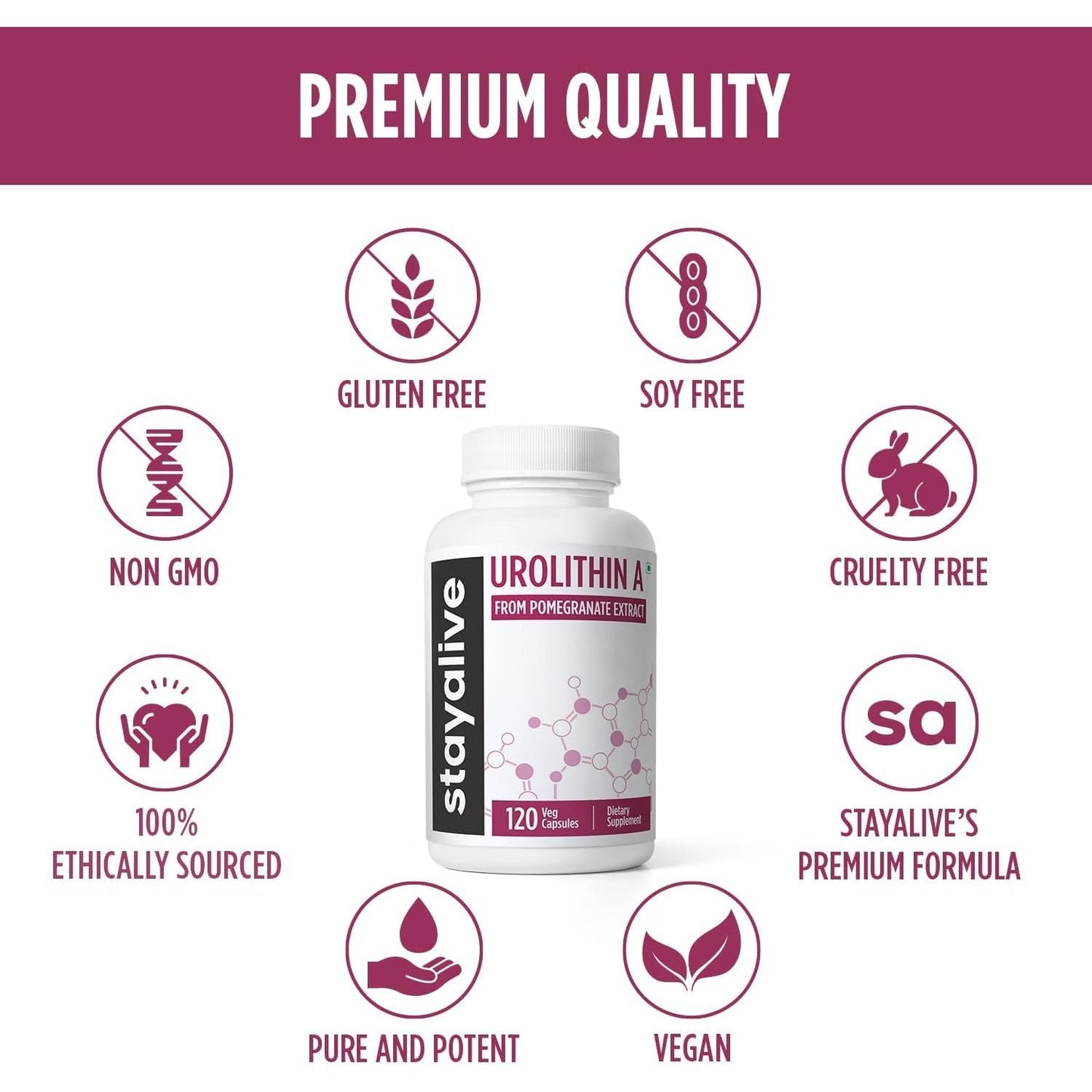 Powerful Pomegranate Extract Supplement 120 Capsules