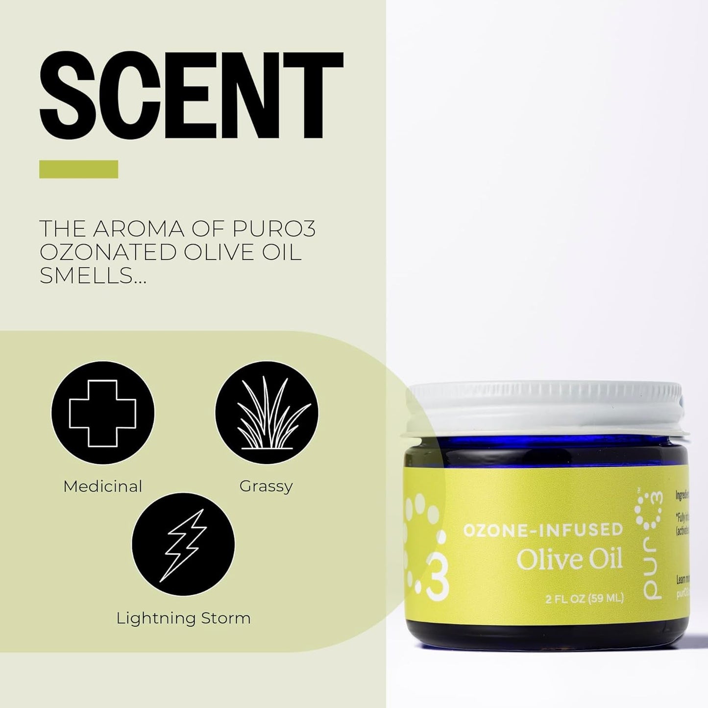 Natural Ozonated Olive Oil for Skin and Body Care