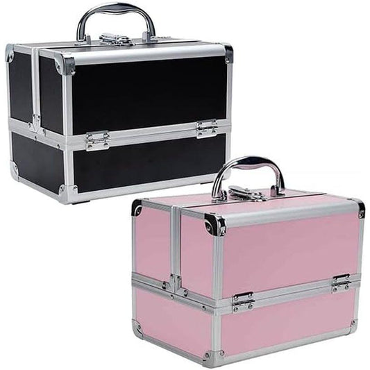 Portable Cosmetic Storage Box with Mirror - Mycosmeticslondon