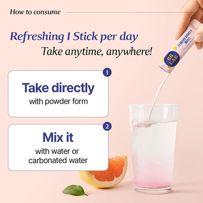 Natural Collagen Powder Sticks - Grapefruit Flavor