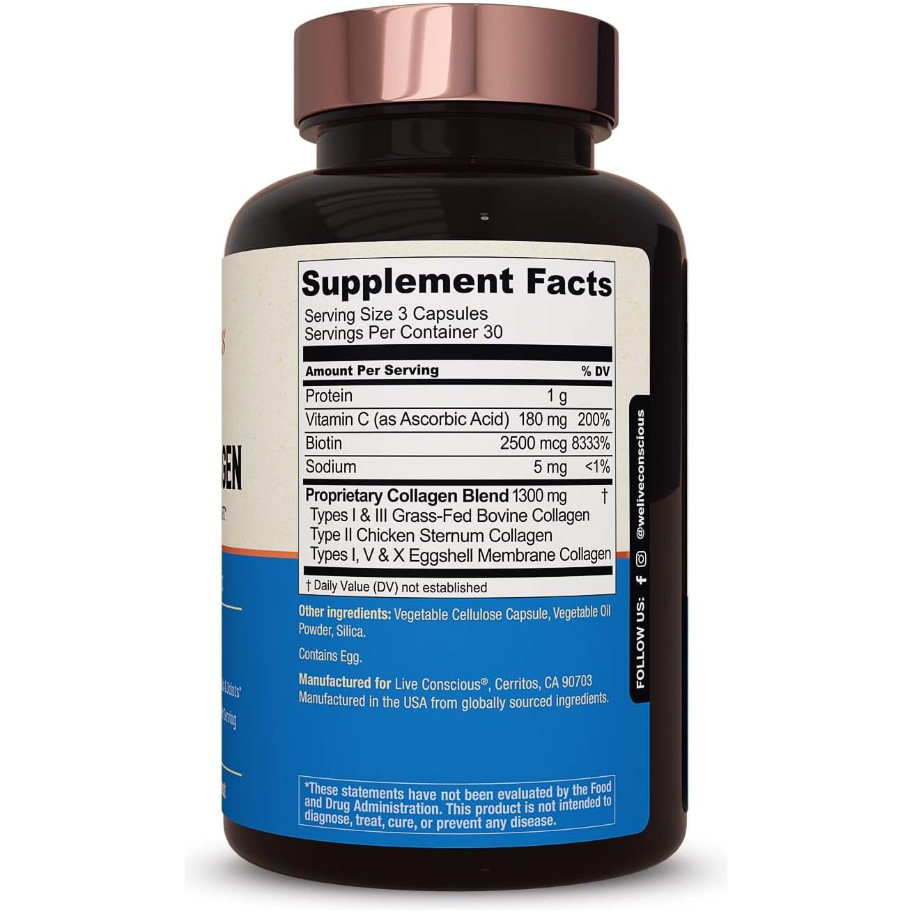Natural Collagen Beauty Supplement for Skin, Hair, Nails