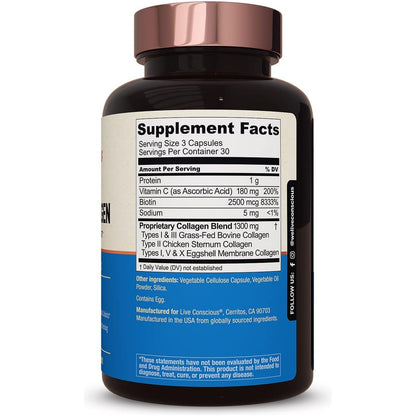 Natural Collagen Beauty Supplement for Skin, Hair, Nails