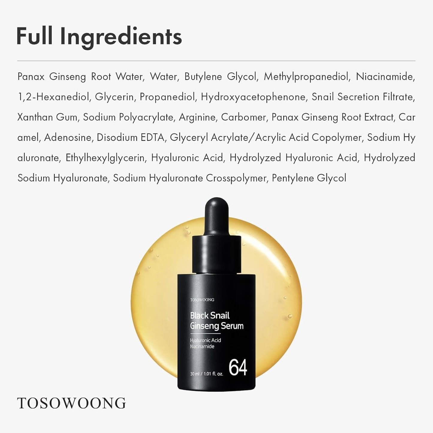 Intensive Hydrating Snail Serum 30ml Brightening Glow Treatment