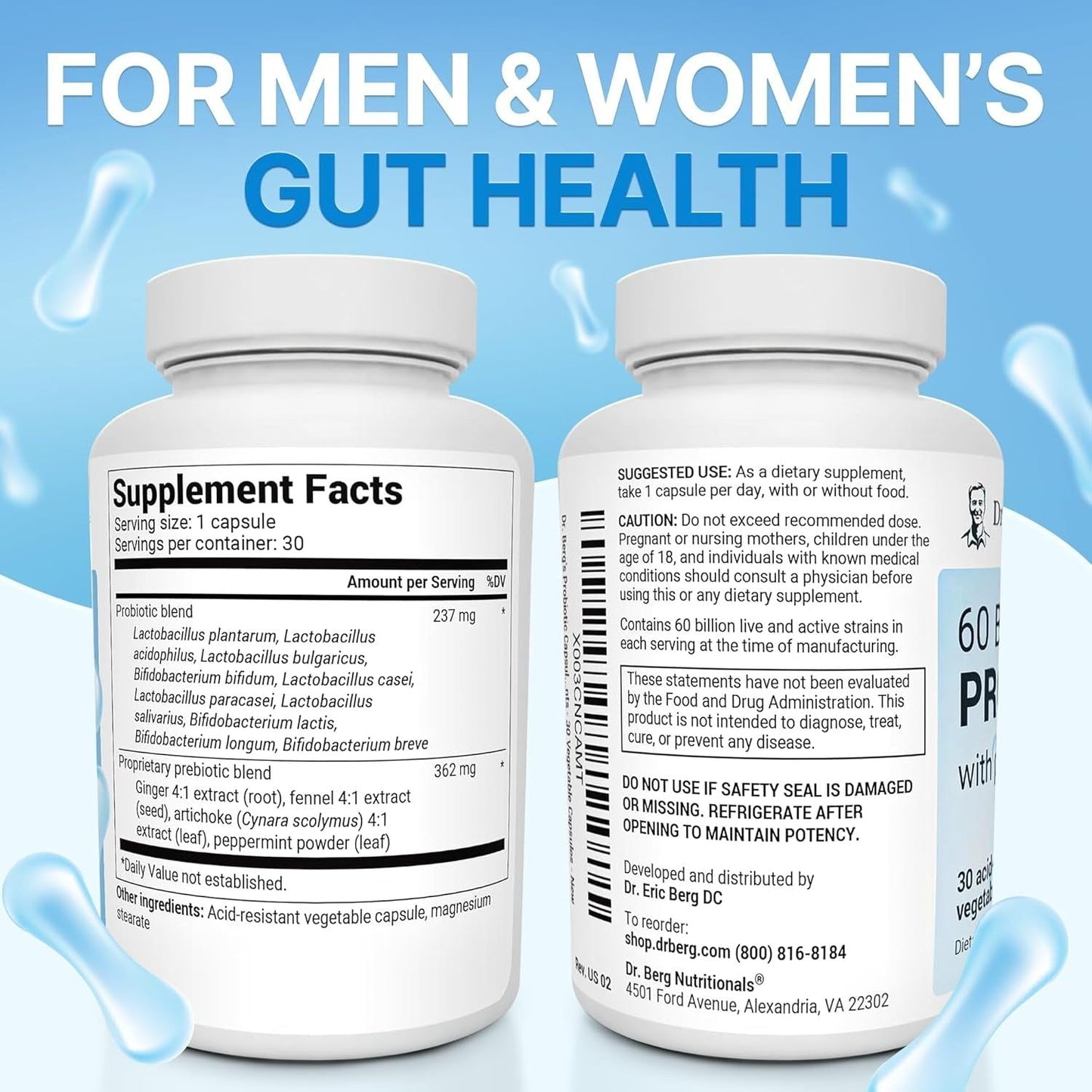 Probiotic Supplement 60 Billion CFU with Prebiotics