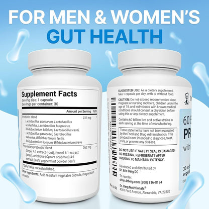 Probiotic Supplement 60 Billion CFU with Prebiotics