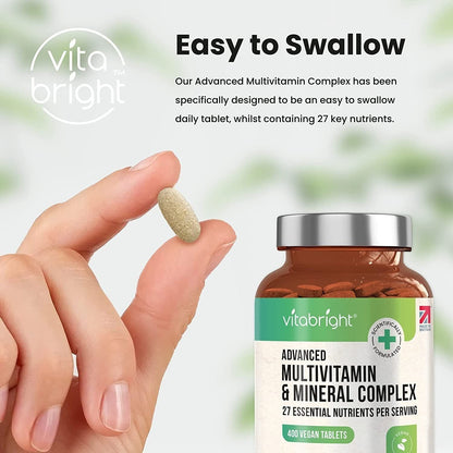Vegan Daily Multivitamin Tablets for Immune & Energy Boost
