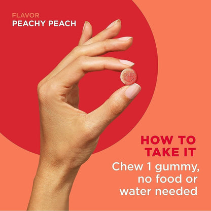 Probiotic Gummies for Digestive Health, 30 Day Peach Supply