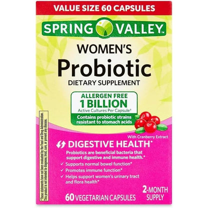 Natural Probiotic Capsules for Women - 60 Count