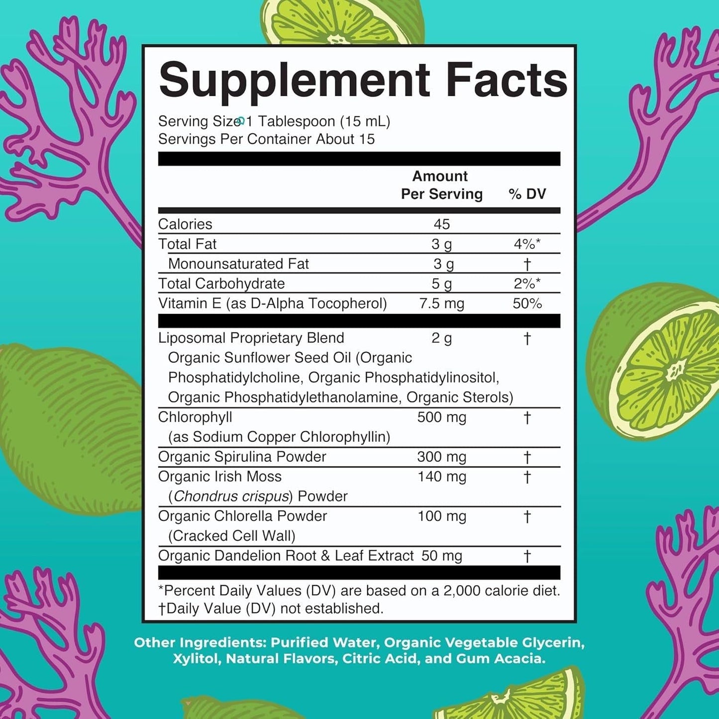 Natural Sea Moss Liquid Supplement with Green Superfoods