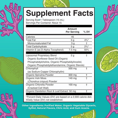 Natural Sea Moss Liquid Supplement with Green Superfoods