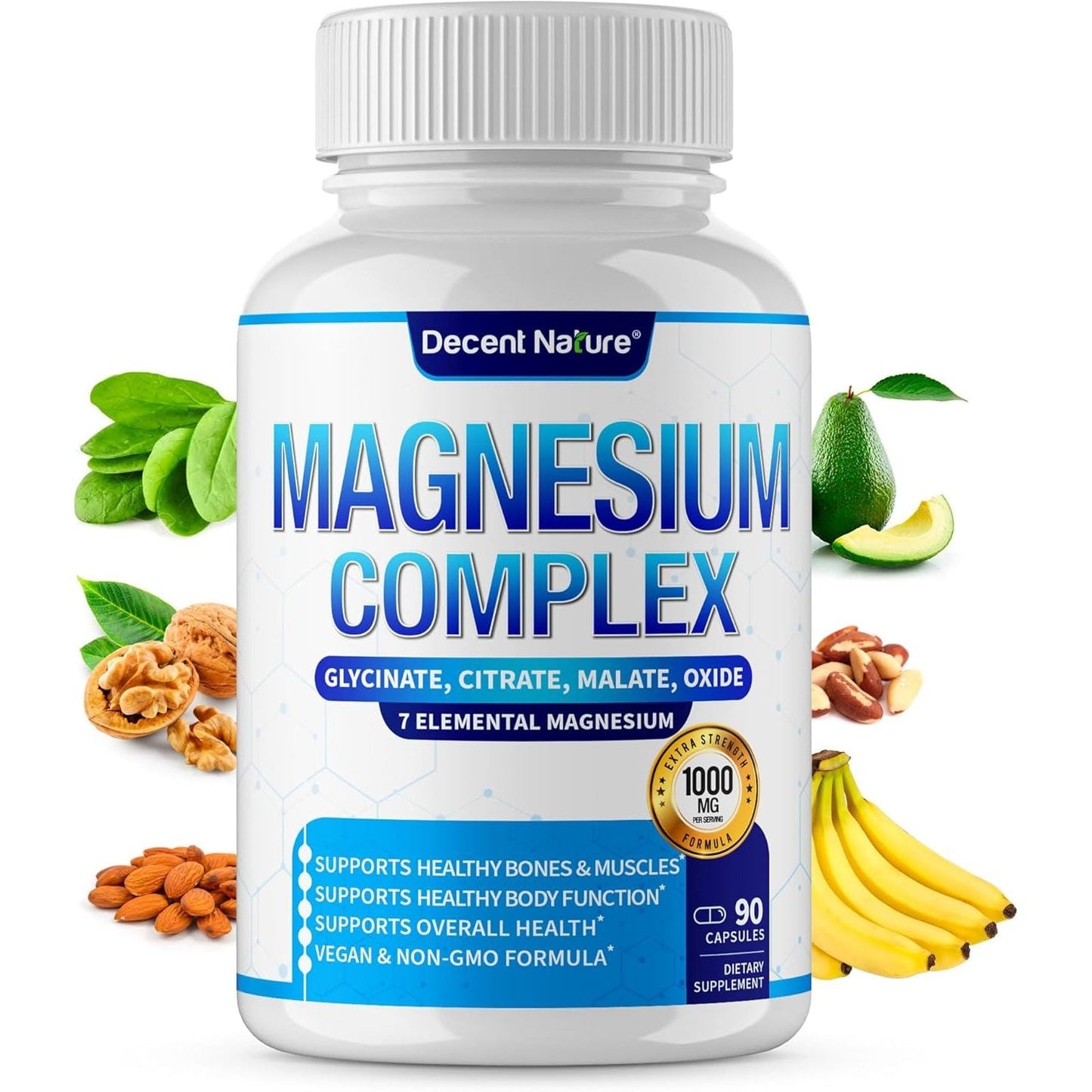 Essential Magnesium Supplement 90 Capsules - Boost Energy - Mycosmeticslondon