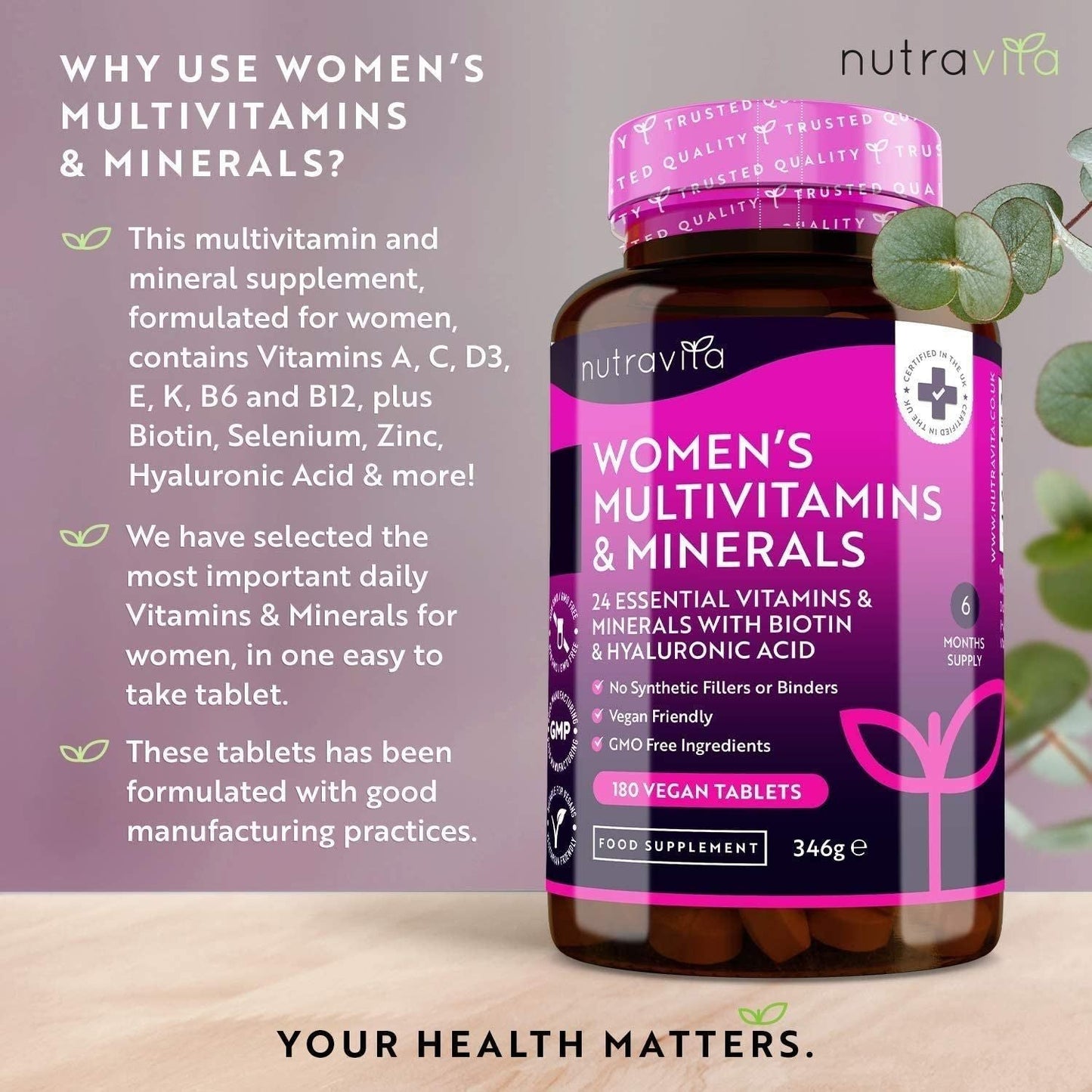 Essential Women's Daily Vitamins and Minerals Tablets