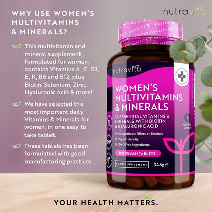 Essential Women's Daily Vitamins and Minerals Tablets