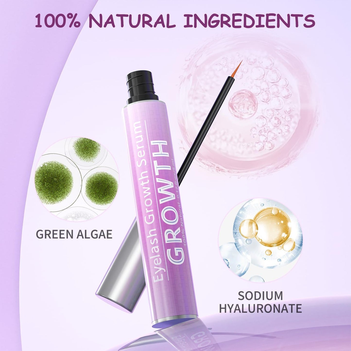Natural Eyelash Growth Serum for Thicker Lashes