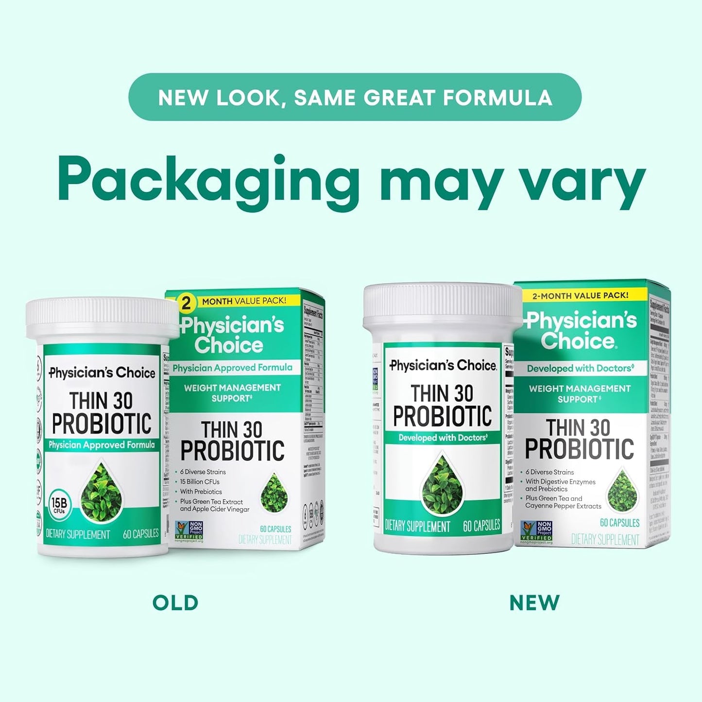 Natural Probiotics for Weight Loss - 60 Capsules