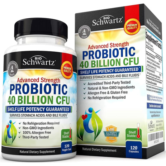 High Potency Probiotic Supplement  40 Billion CFU - Mycosmeticslondon