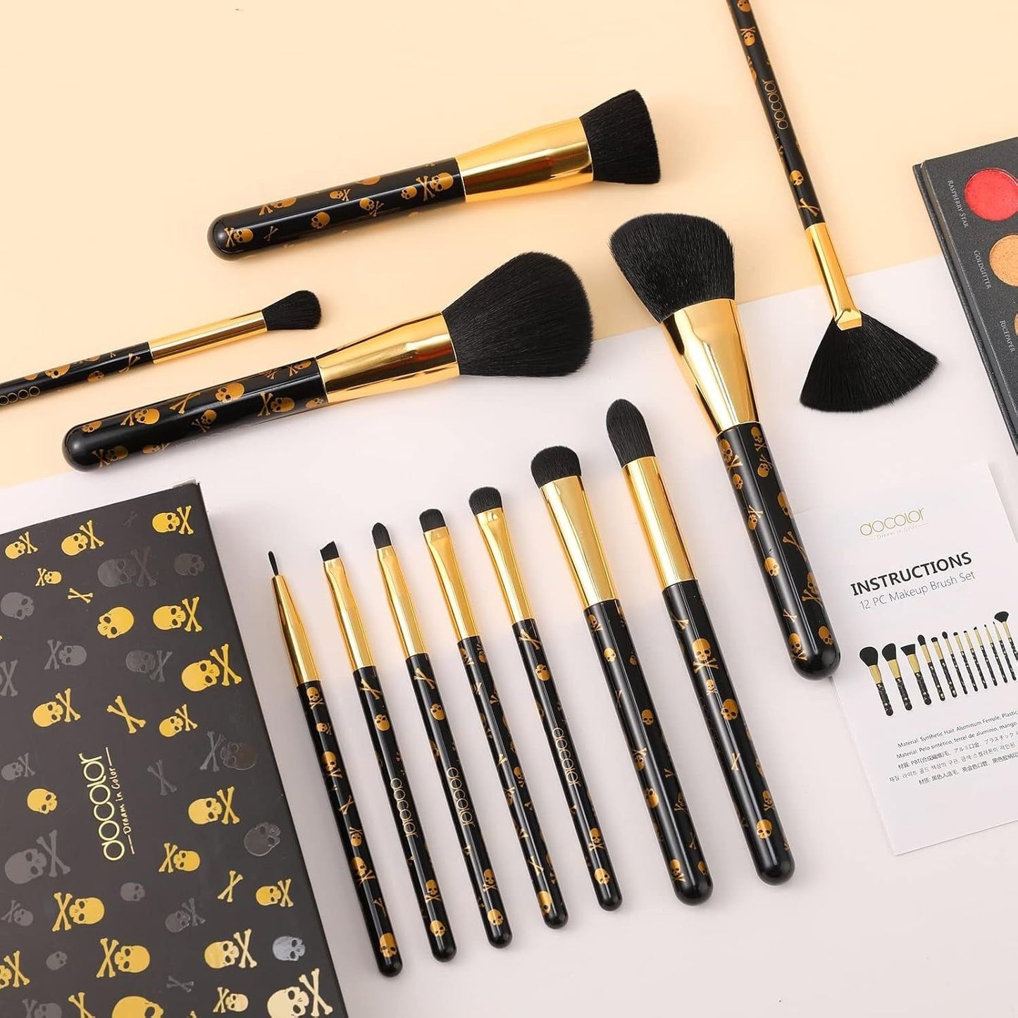 Trendy Makeup Brush Kit - 12 Piece Set
