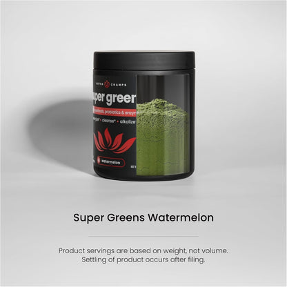 Green Food Supplement Powder with Probiotics and Enzymes