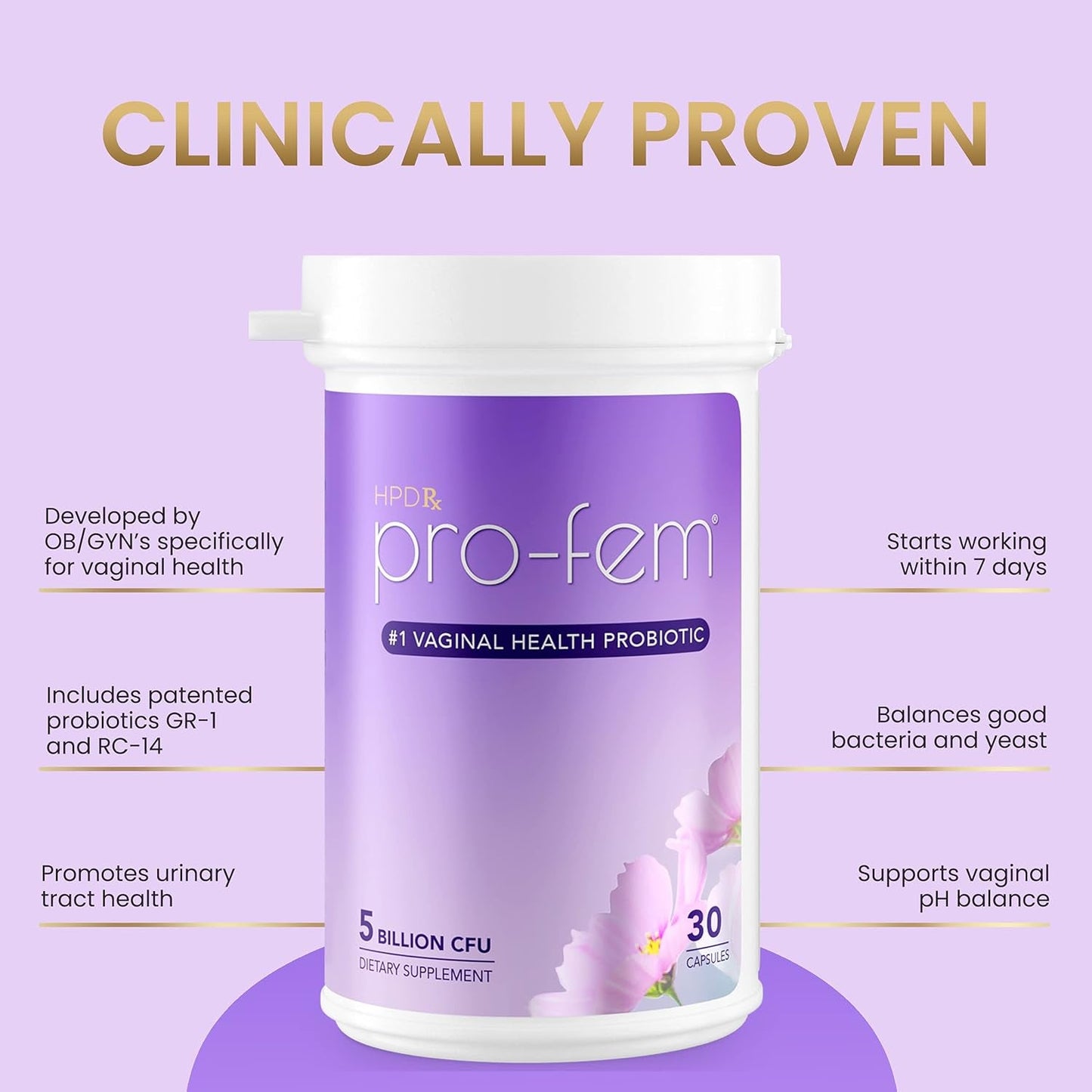 Natural Vaginal Probiotic Capsules for pH Balance & Relief