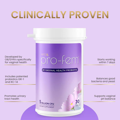 Natural Vaginal Probiotic Capsules for pH Balance & Relief