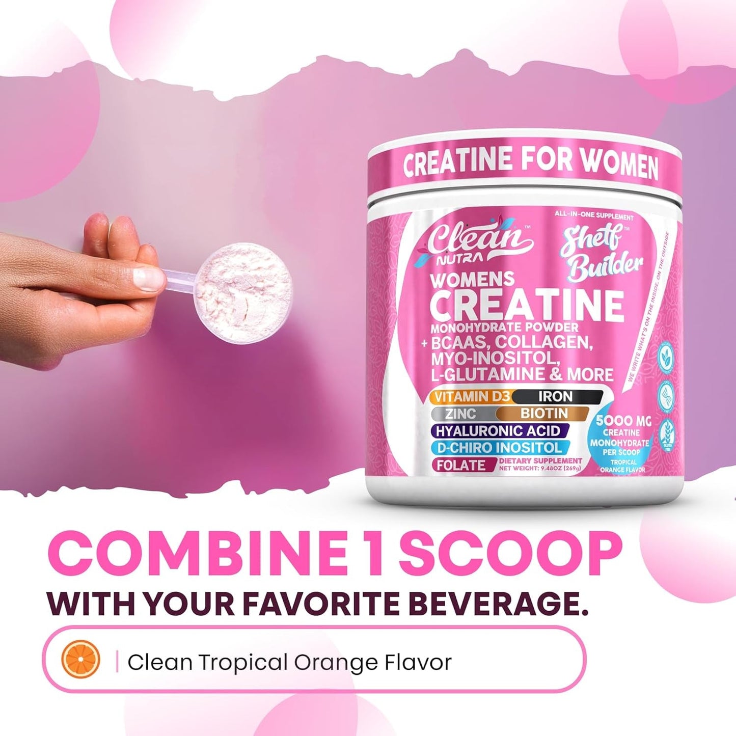 Premium Women's Creatine Supplement with Collagen & Vitamins