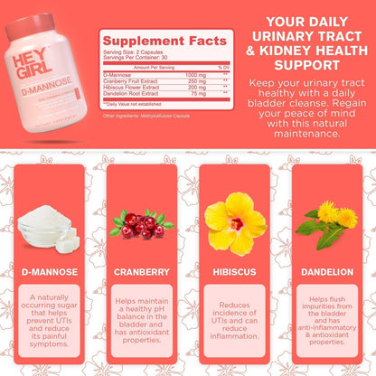 Natural UTI Relief Veggie Capsules with Cranberry