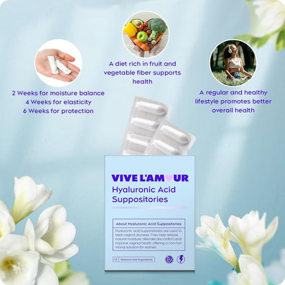 Natural Hyaluronic Acid Vaginal Moisturizer Suppositories
