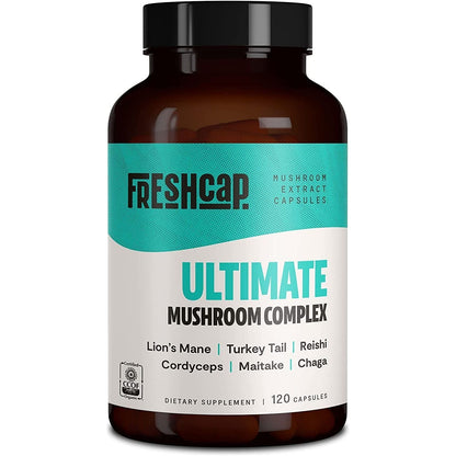 Natural Mushroom Supplement - 120 Capsules for Immunity Boost - Mycosmeticslondon